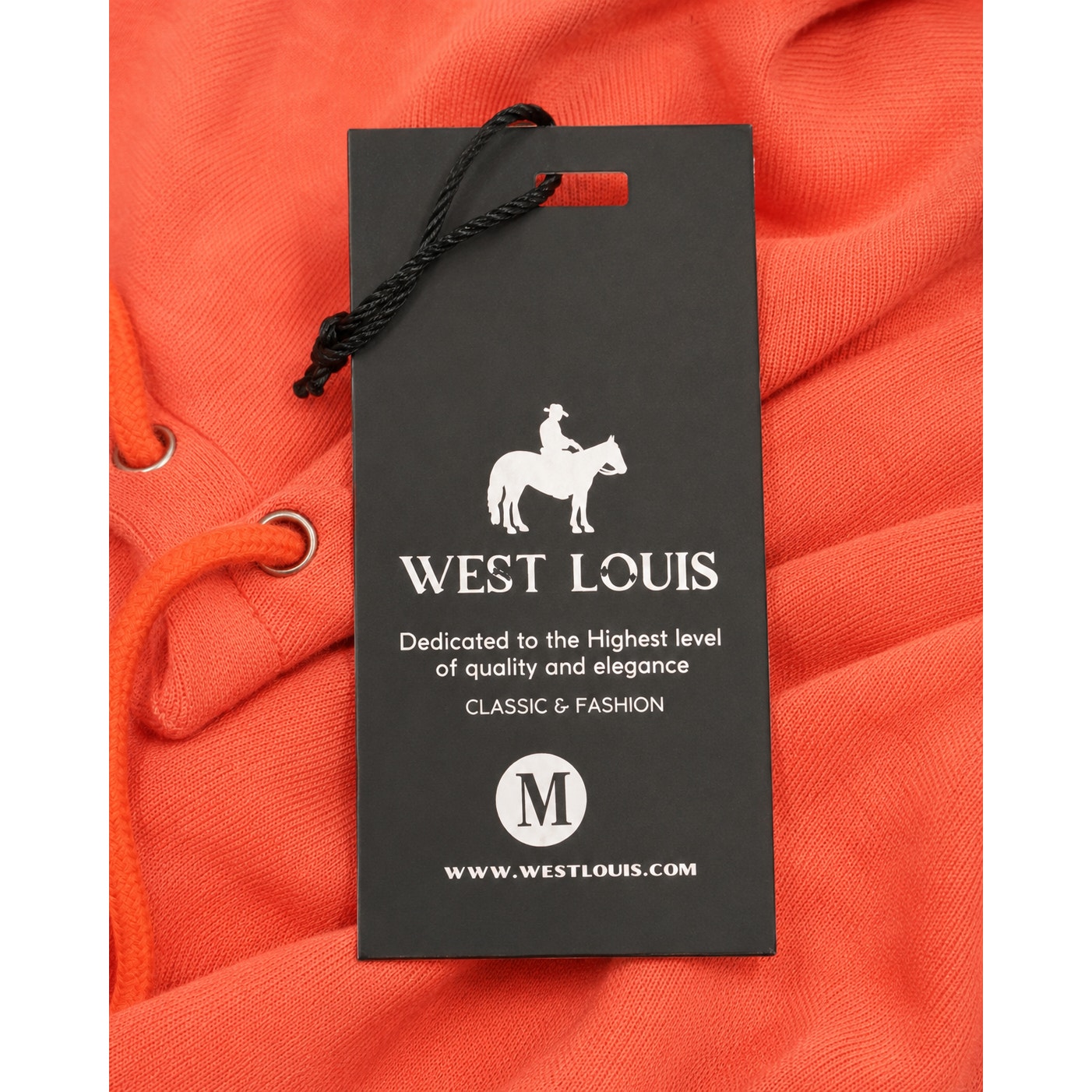 West Louis Nwt Lace-Up Stretch Crepe Top Medium Coral 23" Ptp 3/4 Sleeve — image 4 of 4